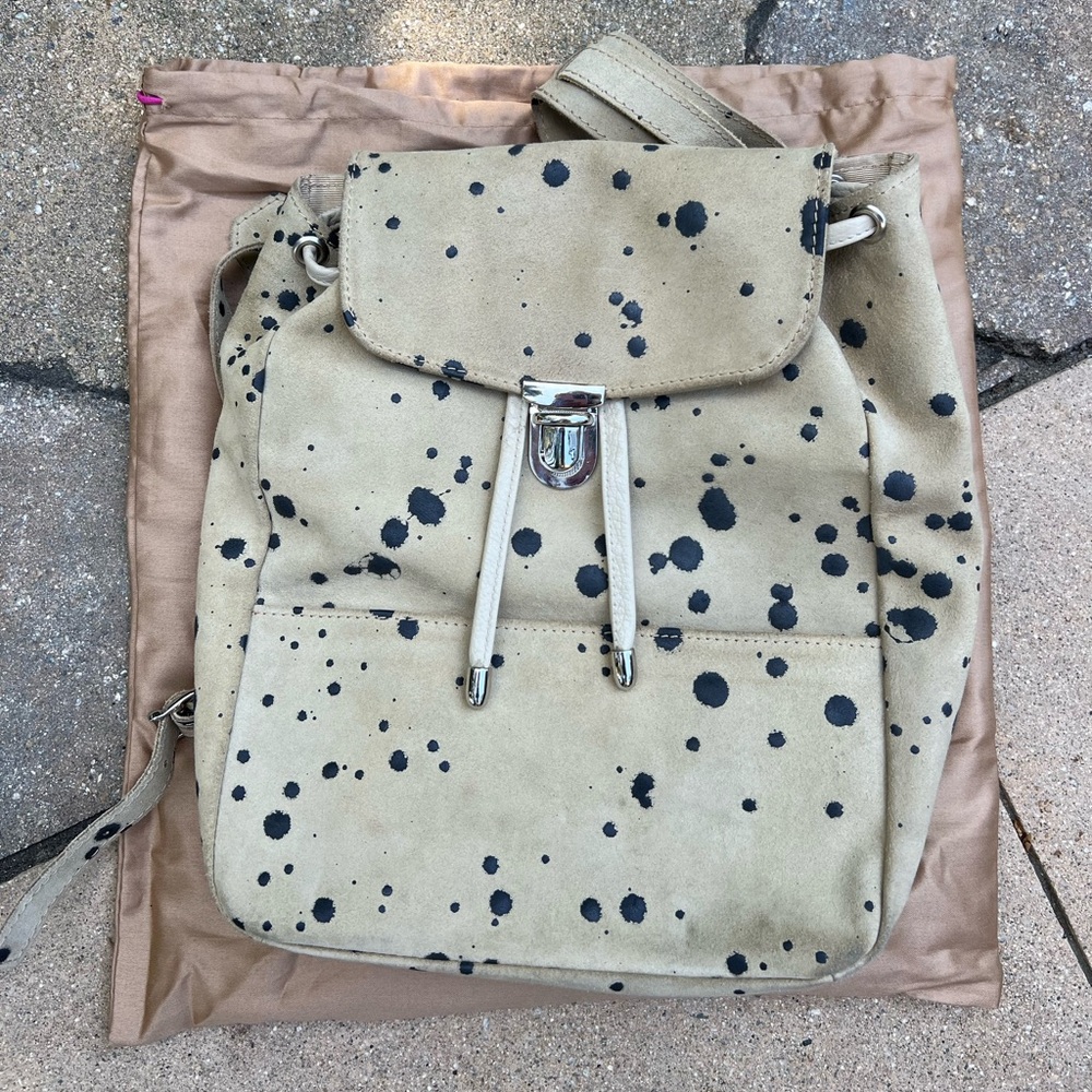 Illesteva Suede Paint Splatter Backpack